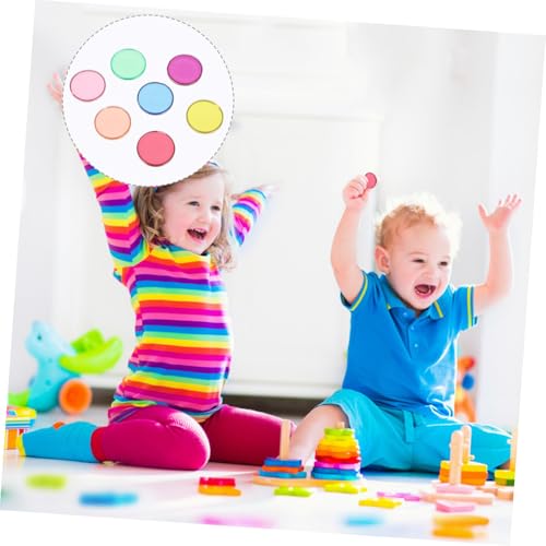 Beaupretty 100 Stück Bunte Transparente Kunststoff Discs mit Metallrand Handliche Lernspielzeuge für Sichere Mathematikrechenhilfe für Spielerische Zahlenübungen im Kindergarten von Beaupretty