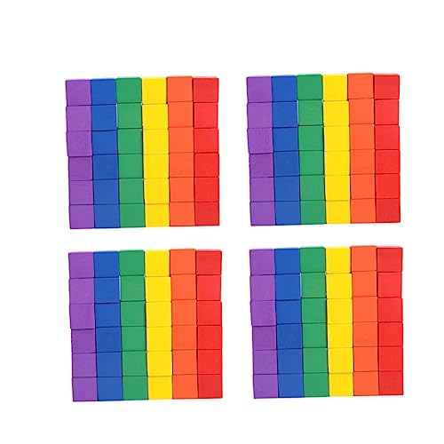Beaupretty 100 Stück DIY Holzbausteine Farbige Quadratische Würfel für Kreativität und Bastelprojekte Sicheres für Erwachsene zum Selbermachen und Dekorieren von Beaupretty