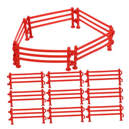 Beaupretty 100 Stück Dekorative Gartenzaun Spielset Teiliges aus Kunststoffzäunen für Bauernhof Spielzeuge Realistische Pferdekoppel für Farmtiere und Figuren Einfach Aufzubauen von Beaupretty