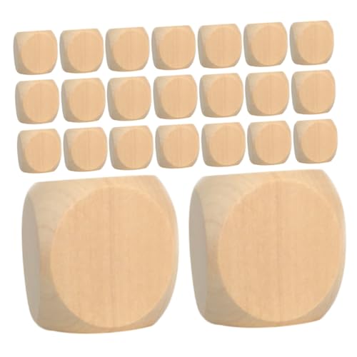 Beaupretty 100 Stück Holzwürfel Blanko mit Abgerundeten Kanten Robuste Holzklötze für DIY Bastelprojekte Lernwürfel und Spielzubehör Naturbelassene Sechsseitige Holzblöcke von Beaupretty