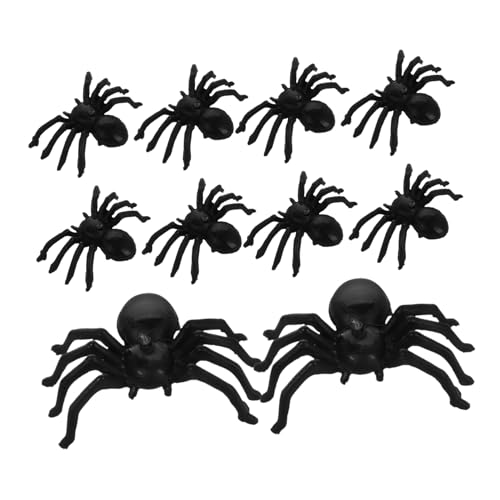 Beaupretty 100 Stück Kleine Realistische Halloween Spinnen Kunststoff Spinnen für Partys Gruselige Prank Requisiten für Halloween Dekorationen und Außennutzung von Beaupretty