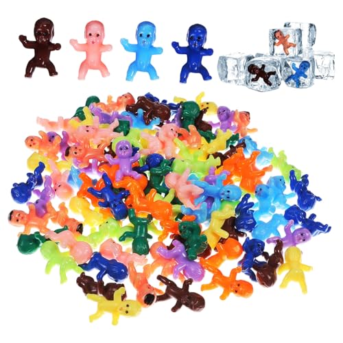 Beaupretty 100 Stück Mini Kunststoff Babyfiguren mit Einzigartigen Posen Bunte Babyparty Dekorationen für Torten Tischdeko Babypartys und Geschenkideen von Beaupretty