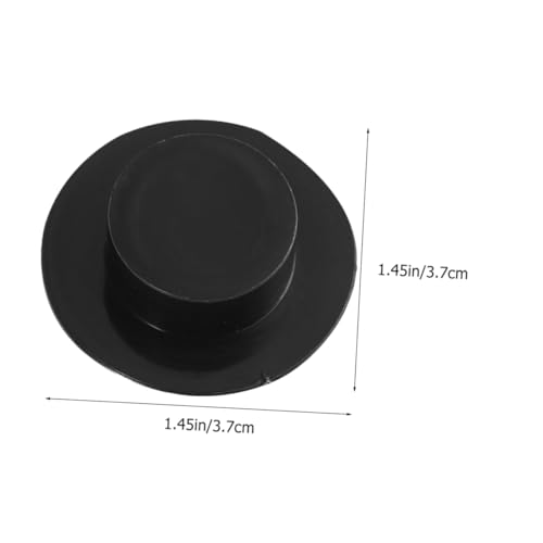 Beaupretty 100 Stück Mini Plastik Clownhüte Schwarz Dekorative Miniatur Hüte für DIY Basteln Puppen Haaraccessoires Weihnachts und Partydekoration von Beaupretty