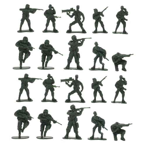 Beaupretty 100 Stück Mini Soldaten Figuren Kunststoff Miniatur Modelle Realistische Details Kleine Ornament Dekoration für Sandtische und Sammlungen von Beaupretty