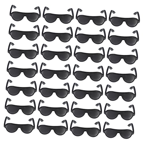 Beaupretty 100 Stück Mini Sonnenbrillen für Puppen Langlebig Kompakt Kreatives Puppenzubehör für Ankleiden und DIY Basteln Schwarz Teiliges von Beaupretty