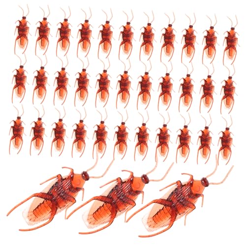 Beaupretty 100 Stück Realistische Fake Kakerlaken aus Stabilem Täuschend Echte Spaß Requisiten für Halloween Party Deko und Lustige Streiche Vielseitig Einsetzbar für Spaß und Überraschungen von Beaupretty