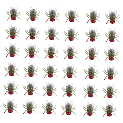 Beaupretty 100 Stück Realistische Plastikfliegen Simulation Insekten Unzerbrechliche Halloween Deko Leichte Falsche Insekten für Gruselige Partys und Scherzartikel von Beaupretty