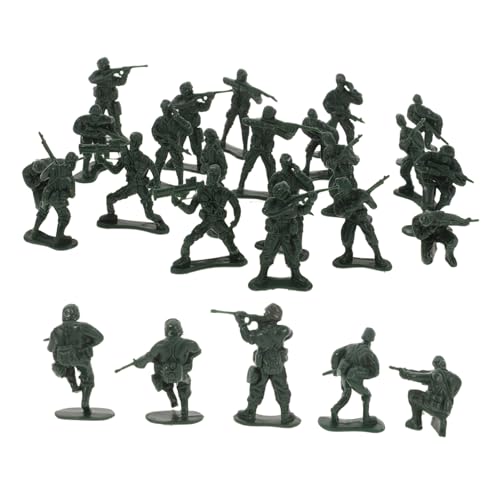 Beaupretty 100 Stück Teiliges Mini Soldaten Figuren aus Robustem Kunststoff Realistische Details Kompakt und Leicht als Schreibtischdeko für Rollenspiele Grüne Militärminiaturen für Sammler von Beaupretty