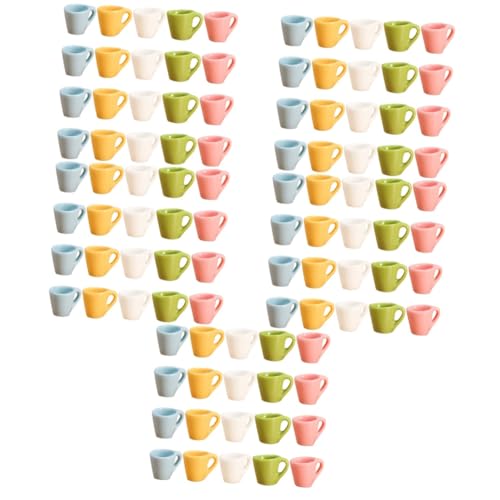 Beaupretty 100 Stück Teiliges Miniaturbecher Dekorative Mini Wasserbecher in Fünf Farben Fein Gearbeitetes Puppenhaus Zubehör Kreative Miniatur Tassen zur Wohnungsdekoration von Beaupretty