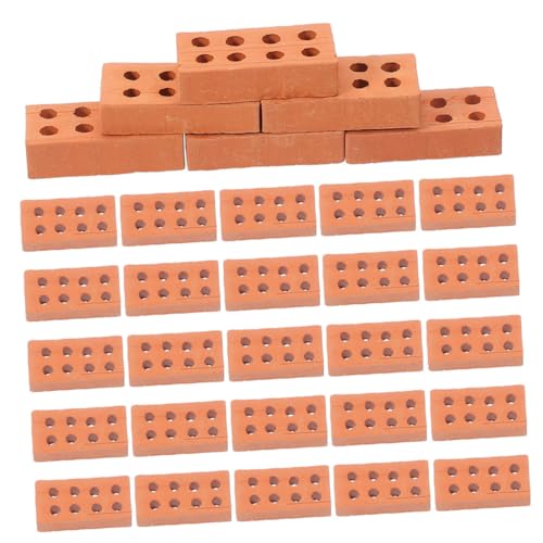 Beaupretty 100 Stück Teiliges Miniaturziegel Stapelbar für DIY Modellbau Kinderhandwerk Architektur Mini Haus Landschaftsbau Zubehör für Schulprojekte und Sandtischgestaltung von Beaupretty