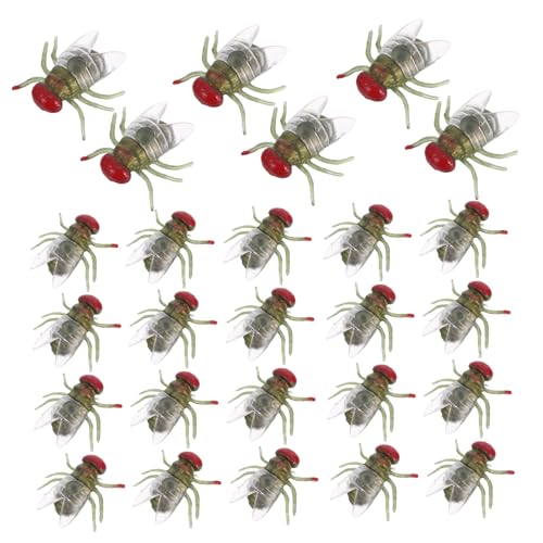 Beaupretty 100 Stück Teiliges Realistische Fliegen aus Robustem Kunststoff Unzerbrechliche Halloween Deko und April-Spaß Fake Insekten für Gruselige Atmosphäre und Party-spaß von Beaupretty