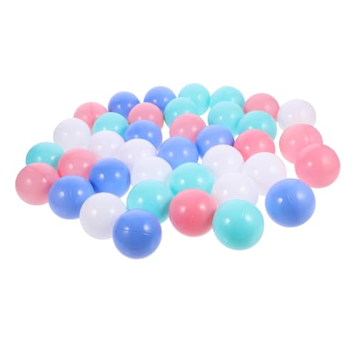 Beaupretty 100 Stück Wiederverwendbare Farbige Ocean Bälle für Ungiftige Spielbälle Weiß Blau und für Indoor und Outdoor Aktivitäten für Spielhäuser und Poolbereiche von Beaupretty