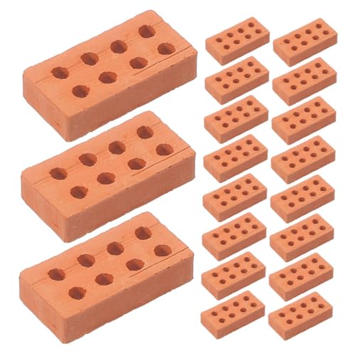 Beaupretty 100Stücke Miniatursteine für DIY Ziegelbausatz für Modellbau und Miniaturhaus für Kreative Projekte und Feinmotorik Entwicklung von Beaupretty