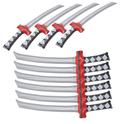 Beaupretty 10 Stücke Aufblasbare Piratenschwerter Spielzeug PVC Kinder Kostüm Zubehör für Piratenparty und Cosplay von Beaupretty