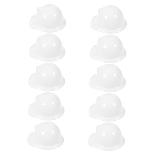 Beaupretty 10Stücke Miniatur Bauhelm Modell Realistische Puppenhelme für Haustiere Kreative Dekoration für Themenpartys und DIY Zubehör Vielseitig Einsetzbar von Beaupretty