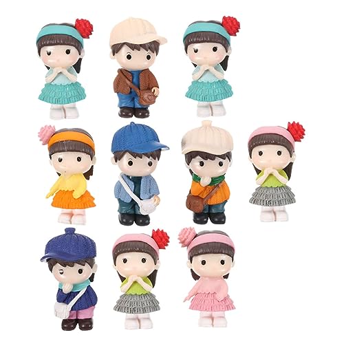 Beaupretty 10Stücke Teiliges Miniaturpuppen aus Harz für Kreative Bonsai Dekoration Zufälliger Stil Accessoires für Mikrolandschaften und Puppenhaus Zubehör von Beaupretty
