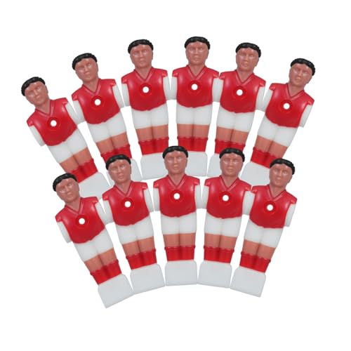 Beaupretty 11 Stück Teiliges Ersatzspieler Kickertisch Robuste Tischfußball Figuren in Schwarz rot Kompatibel mit Standard fußballstangen Einfache Installation Langlebige für Intensives von Beaupretty