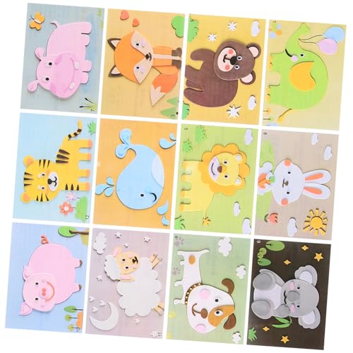 Beaupretty 12 Blatt Teiliges Tierpuzzle Sticker DIY Lernspielzeug Feinmotorik Logischem Denken und Hand Auge Koordination Kreatives Bastelmaterial für Jungen und Mädchen Beaupretty 12 Blatt Teiliges Tierpuzzle Sticker DIY Lernspielzeug Feinmotorik Logischem Denken und Hand Auge Koordination Kreatives Bastelmaterial für Jungen und Mädchen von Beaupretty