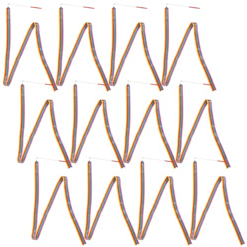 Beaupretty 12 Stück Bänder Tänzerstäbe Gymnastik Tanzbänder Luftschlangen Für Kinder Mädchen 2 Meter von Beaupretty