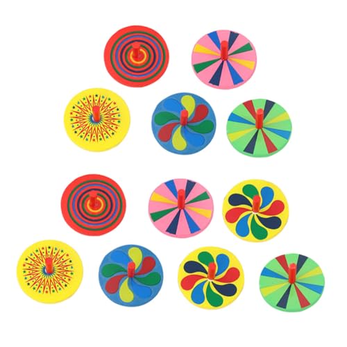 Beaupretty 12 Stück Bunte Holz Spielzeuge Pädagogische Hand für Lustige und Kreative Spielzeuge für Gemeinsames Sicheres Holzmaterial für Fidget und Schulanfang Zufällige Zufällige Farbe von Beaupretty