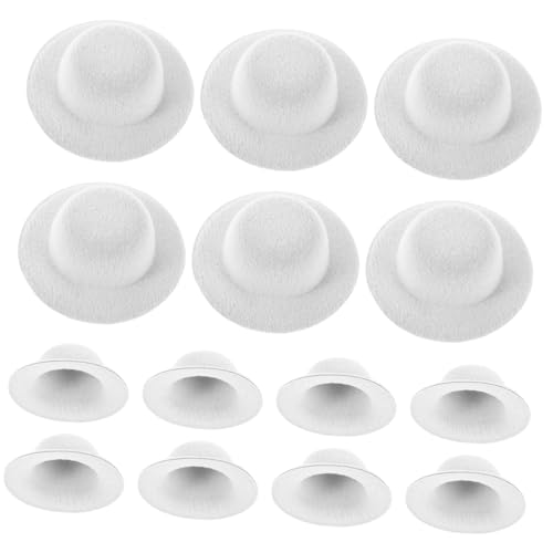 Beaupretty 12 Stück Charmante Miniatur Hüte für DIY Projekte Leichte Präzise Gefertigte Hüte für Schneemann Dekorationen und Puppenaccessoires von Beaupretty