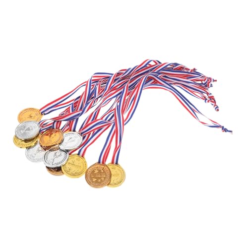 Beaupretty 12 Stück Kunststoff Medaillen für Sportmedaillen Gold Silber für Wettbewerbe Partys und Kostüme Auszeichnung für Sportveranstaltungen und Kreative von Beaupretty