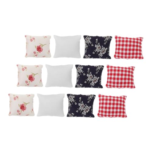 Beaupretty 12 Stück Maßstab Realistische Kleine Dekokissen Niedliche Puppenstuben Möbel Accessoires für Kreatives und Wohnraumgestaltung von Beaupretty