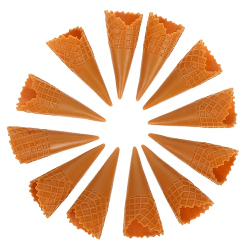 Beaupretty 12 Stück Mini Eiswaffel Modell Realistische Kunst Eiswaffeln für DIY Deko für Küche Dessertshops Feste und Kunstprojekte von Beaupretty