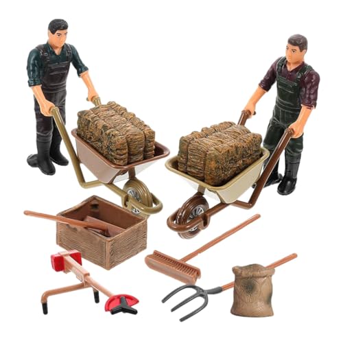 Beaupretty 12 Stück Miniatur Bauernhof Zubehör Teiliges Set mit Bauernfiguren und Schubkarre Mini Farm Szene Deko für Garten und Fotografie Beaupretty 12 Stück Miniatur Bauernhof Zubehör Teiliges Set mit Bauernfiguren und Schubkarre Mini Farm Szene Deko für Garten und Fotografie von Beaupretty
