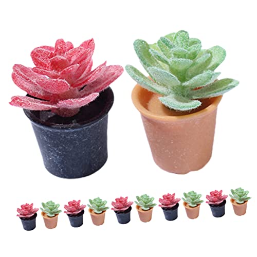 Beaupretty 12 Stück Miniatur Bonsai Teiliges Kunstpflanzen Deko für Puppenhaus Miniaturgarten Pflegeleichtes Bonsai Modell Pottpflanze für Kreative Wohnaccessoires von Beaupretty