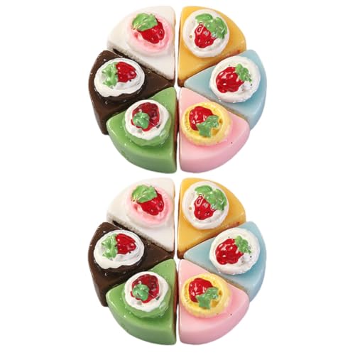 Beaupretty 12 Stück Miniatur Kuchen Modell Teiliges Dessert für Puppenhaus Bunte Mini Haus Deko für Rollenspiele und Fotografie Leicht und Bruchsicher von Beaupretty