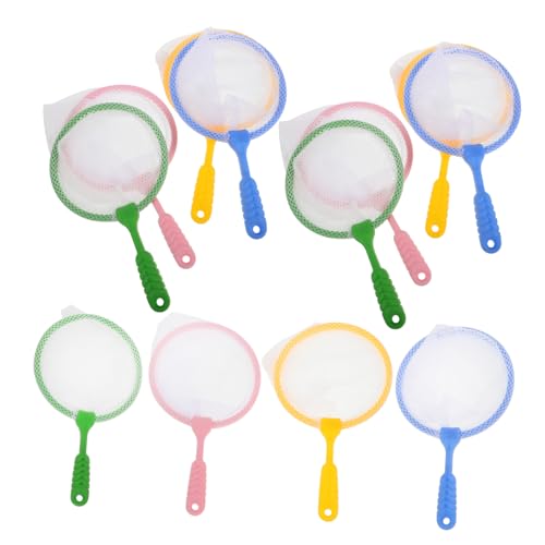 Beaupretty 12 Stück Teiliges Angelnetz Bunte Leichte Kunststoff Fischnetz mit Griffen Schnell Trocknend für Bad Strand Outdoor Spiel Hand Auge Koordination von Beaupretty
