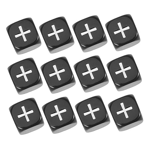 Beaupretty 12 Stück Teiliges Arithmetik Würfel aus Robustem Plus und Minuszeichen Lernspielzeug für Unterrichtshilfe und Rollenspiel Zubehör von Beaupretty