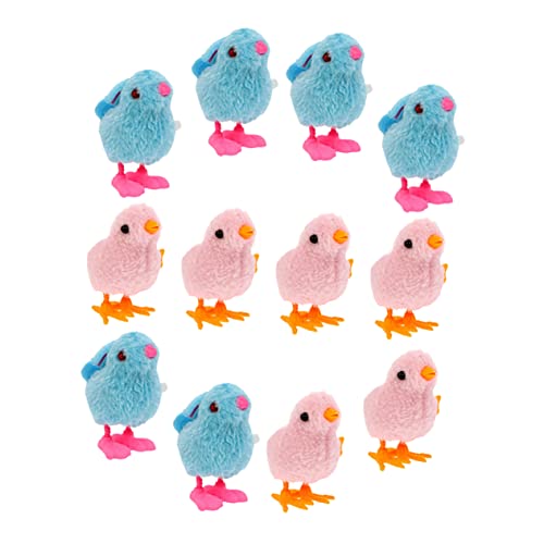 Beaupretty 12 Stück Teiliges Aufziehspielzeug Plüsch Häschen und Küken Windup Spielwaren für Ostern Party Geschenke Kleine Sprungfiguren Einfache Bedienung von Beaupretty