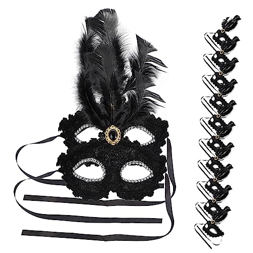 Beaupretty 12 Stück Teiliges Bunte Halbgesichts Federmasken für Erwachsene Kreative und Maskerade Party Dekorative Cosplay Masken mit Schwarzer Federverzierung für Festival und Halloween Beaupretty 12 Stück Teiliges Bunte Halbgesichts Federmasken für Erwachsene Kreative und Maskerade Party Dekorative Cosplay Masken mit Schwarzer Federverzierung für Festival und Halloween von Beaupretty