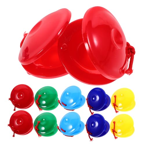 Beaupretty 12 Stück Teiliges Bunte Handspiel Castagnetten für Pädagogisches Musikinstrument Musikverständnis und Rhythmusgefühl für Frühe Musikalische Erziehung von Beaupretty