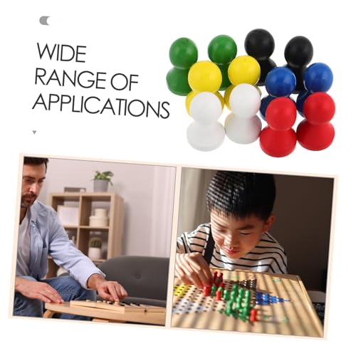Beaupretty 12 Stück Teiliges Buntes Holz spielfiguren Brettspiele Glatte Oberfläche Langlebige Spielsteine für Dame Flugschach Go und Vielseitige Familienspiele von Beaupretty