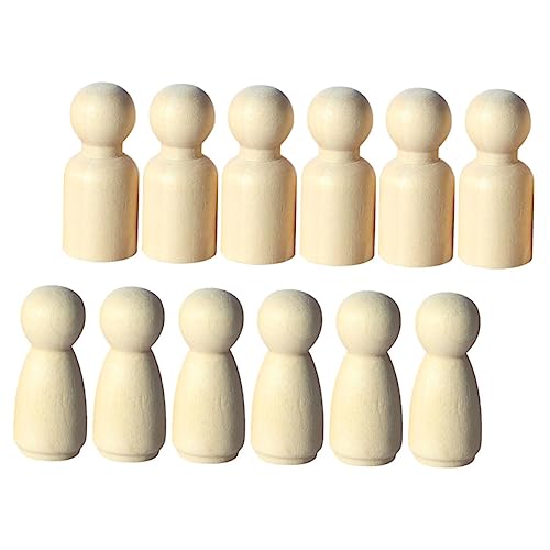 Beaupretty 12 Stück Teiliges DIY Holzfiguren aus Hochwertigem Holz Unbemalt und Robust Miniatur Puppen für Sandtisch Dekoration und Kreatives Basteln für Personalisierte Wohnaccessoires und von Beaupretty