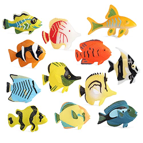 Beaupretty 12 Stück Teiliges Dekorative Meereslebewesen Modelle für Kinderzimmer Niedliche Tiere als Wohnaccessoire für Fischbecken Foto Requisiten von Beaupretty