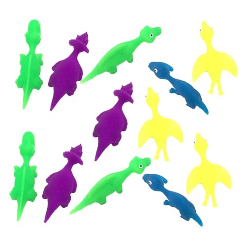 Beaupretty 12 Stück Teiliges Dinosaurier Finger Elastische Flugspielzeuge aus Sicherem TPR Material Bunte Stretch Toys für Partys Mitgebsel und Spiele Zufällige Farbe Zufällige Farbe von Beaupretty