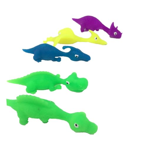 Beaupretty 12 Stück Teiliges Dinosaurier Finger aus Dehnbarem Sicherem TPR Material Fliegende Schleuder Spielzeuge für Bunte Farben für Partygeschenke und Motorikförderung Zufällige Farbe von Beaupretty