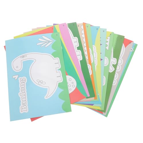 Beaupretty 12 Stück Teiliges Dinosaurier Puzzle aus Kindersicherem Eva Material Bunte Tieraufkleber für Kreatives und Frühe Lernspielzeug für Vorschulkinder von Beaupretty