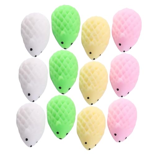 Beaupretty 12 Stück Teiliges Igel Quetschspielzeug Stressabbau für Erwachsene Weiches Squeeze Toy mit Realistischem Design als Geburtstags mitgebsel und Partyfüllung von Beaupretty