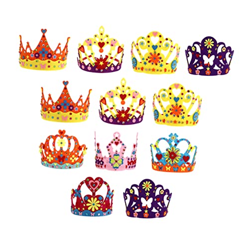 Beaupretty 12 Stück Teiliges Kindergeburtstags Kronen Bunte DIY Geburtstagskrone Hüte Weiche Bequeme Party Accessoires für Jungen und Mädchen Geeignet für Geburtstagsfeiern und Rollenspiele von Beaupretty