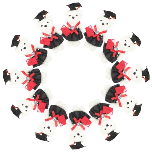 Beaupretty 12 Stück Teiliges Kleine Doktorbär Plüschfigur Polyester Leichte Abschlussdekoration für DIY Blumensträuße Farbenfroh und Charmant als für Absolventen und Freunde von Beaupretty