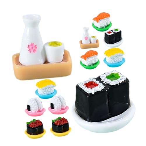 Beaupretty 12 Stück Teiliges Kleine Sushi Modelle Realistische Japanische Deko Lebensmittel Miniatur Essensmodell für Zuhause Laden Kindergarten und Hotel Langlebig Farbecht Vielseitig von Beaupretty