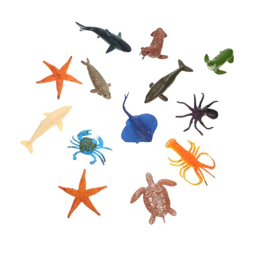 Beaupretty 12 Stück Teiliges Kreaturen Modelle Detailgetreue Kunststoff Meerestiere Figuren Langlebiges Kinderspielzeug Pädagogische Tier Miniaturen für Dekoration und von Beaupretty