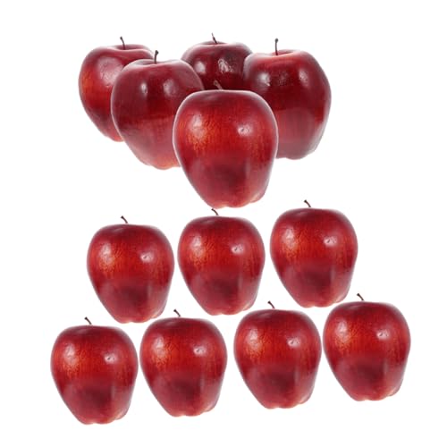 Beaupretty 12 Stück Teiliges Künstliche Rote Äpfel Realistische Fotorequisiten für Küchen und Wohnungsdekoration Simulation für Stilvolle Arrangements von Beaupretty