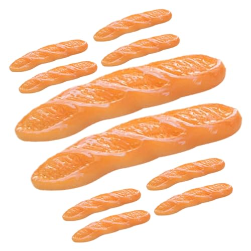 Beaupretty 12 Stück Teiliges Mini Baguette Realistische Puppenhaus deko Detailreiche Miniatur Lebensmittel Farbenfrohe Brotoramente für Puppenhaus szenerie Langlebig und Vielseitig von Beaupretty