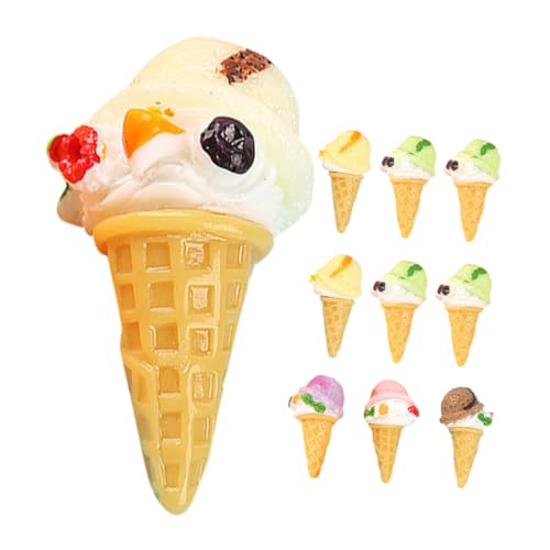 Beaupretty 12 Stück Teiliges Mini Eiscreme Modell aus Resin Realistische Simulation Bunte Deko für Puppenhaus DIY Eiscreme Requisiten Figuren für Bastel und Displayzwecke von Beaupretty